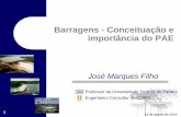 Barragens - Conceituação e importância do PAE · importância do PAE ... produção e transporte . José Marques Filho ... ELABORAÇÃO DE PLANO DE AÇÃO EMERGENCIAL DE BARRAGENS