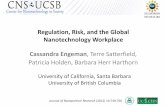 Regulation, Risk, and the Global Nanotechnology Workplace ...nano.dguv.de/.../textfiles/BGETEM/_13__Engeman_NanoSafe2012.pdf · SES 0938099 SES 0531184 Regulation, Risk, and the Global