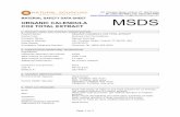 (MSDS) Organic CO2 Calendula Total - Natural Sourcing LLC · ORGANIC CALENDULA CO2 TOTAL EXTRACT MSDS 1. PRODUCT NAME AND COMPANY IDENTIFICATION ... COMPOSITION/INGREDIENT INFORMATION