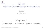 Circuitos Lógicos e Organização de Computadorescortes/mc602/slides/cap02_v2.pdf · Síntese usando portas AND, OR, NOT • soma de produtos “canônica” (um produto por linha