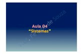 Aula 04 “Sistemas” - webx.ubi.ptwebx.ubi.pt/~felippe/texts2/analise_sinais_ppt04p.pdf · O corpo humano é também um exemplo de sistema, e de um sistema bastante sofis- ticado,