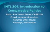 Assoc. Prof. Murat Somer, CASE 153 E-mail: musomer@ku.edu ...home.ku.edu.tr/~musomer/Lecture Notes/INTL204 chapter 9.pdf · Chapter 9: Political Parties and Electoral Systems Learning