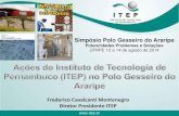 Simpósio Polo Gesseiro do Araripe - ipa.br - 3.pdf · Técnico em Eletroeletrônica Modalidade de EAD: Informática, Biblioteconomia, Recursos Humanos, Administração, ... Elaborar