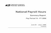 National Payroll Hours - prc.gov Period 14-FY 2006.pdf · reference nbr: 2920 title: usps total, all nonbargaining (excl temp/casual) CURRENT PERIOD AVERAGE YEAR-TO-DATE-PERIOD AVERAGE