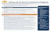 The Value of a Degree - utsc.utoronto.ca · Last update: September 2014 !! ! !! Value of an Arts or Sciences Degree Students from Arts and Sciences programs frequently graduate from