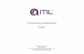 ITIL® glossary and abbreviations English · ITIL® is a registered trade mark of AXELOS Limited 5 . Term Definition availability (ITIL Service Design) Ability of an IT service or