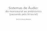 Sistemas de udio - dca.fee. rafael/ee840/Minicurso_   Sistemas de udio: do monoaural