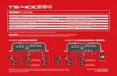 TS400x4 2 OHMS - electronicasafe.com.ar · CENTRAL DE ATENDIMENTO 18Obs: Em caso de drivers e tweeters é indispensável a instalação de filtro passivo (capacitor + resistor) 3266