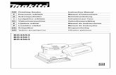 BO4553 BO4561 BO4563 - makita.de · P Lixadeira orbital Manual de instruções ... † Before plugging in the tool, always check to see that the tool is switched off. To start the