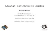 MC202 - Estruturas de Dadosfrancesquini/mc202/files/aula26.pdf · Bloom Filter • Um filtro de Bloom (=Bloom Filter) é uma estrutura de dados probabilística que é muito eficiente