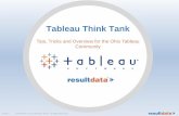 Tableau Think Tank - Result Data · Tableau’s Approach: Exponential Smoothing You can forecast quantitative time-series data using exponential smoothing models in Tableau Desktop.
