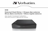 USB - verbatim.com Desktop Hard Drive with... · USB External Hard Drive • Disque dur externe Disco duro escritorio • Disco rígido externo User Guide • Guide de l’utilisateur