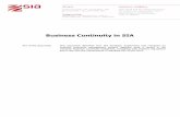 Business Continuity in SIA · In 2012, the BS 25999 standard was converted into ISO 22301 and in 2013 SIA updated its Business Continuity Management System to ensure its compliance