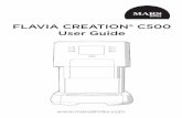 FLAVIA CREATION® C500 User Guide - sparkletts.com Manual... · 4. ENG. SETTING UP YOUR BREWER. SWITCHING ON. 1. Plug your FLAVIA® barista in 2. Switch on using ON/OFF switch at