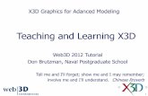 Teaching and Learning X3D - x3dgraphics.comx3dgraphics.com/.../TeachingAndLearningX3dGraphics.pdf · 26 Tutorial Summary X3D scene graph has a tremendous amount of capability and