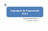 Linguagens de Programação - fct.unesp.br · Processo de compilação ... Em geral, Lf é uma linguagem de alto nível como ALGOL, COBOL, PASCAL, ... Linguagens de Programação