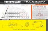 TKA 62.700 Premium - mooveguindastes.com.br · Alcance máximo vertical - 6H3M 26.8 m Alcance máximo horizontal 6H - 3M 23.3 m Alcance hidráulico vertical 6H - 3M 19.9 m Alcance