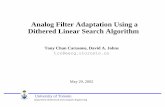 Analog Filter Adaptation Using a Dithered Linear Search ...tcc/iscas_02a_slides.pdf · University of Toronto Department of Electrical and Computer Engineering Analog Filter Adaptation