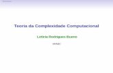 Teoria da Complexidade Computacionalprofessor.ufabc.edu.br/~leticia.bueno/classes/aa/materiais/complex... · • algoritmo polinomial: complexidade é uma função polinomial no tamanho