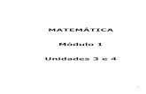 MATEMÁTICA Módulo 1 Unidades 3 e 4 - cejarj.cecierj.edu.br ampliado_V7/Matematica... · resolução de uma equação ou inequação. Normalmente, representam-se as ... equilíbrio
