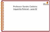 Professor Sandro Caldeira Inquérito Policial – aula 02 · Professor Sandro Caldeira Inquérito Policial ... (NR) – incluído pela ... ( Estatuto da OAB), alterada pela Lei 13.245/2016