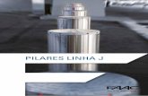 PILARES LINHA J - rossiportoes.com.br · • estrutura de sustentação para cimentar com tratamento de cataforese (dispensa a utilização de câmaras) Modelo Altura Acabamento Código