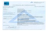 Certificado de Conformidade · 2018-10-25 · Esquema de certificação: Certification EsquemejEsqueme de ... d e s d e 1 9 9 3 Certificate of Compliance + Certificado de Conformidad