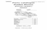 OREC ISSUED NO. RM980F EUO-1 Parts catalogue Rabbit Mower · Parts catalogue Rabbit Mower ISSUED NO. RM980F EUO-1 OREC CO.,LTD ... (S10) 1 16 89-2511-000160 Snap Ring ... 16 89-1511-160042