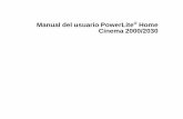 Manual del usuario PowerLite Home Cinema 2000/2030 · Contenido Manual del usuario PowerLite Home Cinema 2000/2030..... 9 Introducción ...