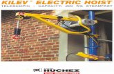 KILEV@ TELESCOPIC - ELECTRIC HOIST CAPACITY: 200 KG ... · levage Aumont.ivalo . Dimensions and technical data Characteristics Mechanical-welded frame for mounting on 56-60 mm diameter