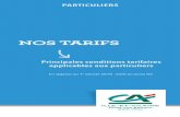 NOS TARIFS - Particuliers .de nos conditions tarifaires applicables au 1er janvier 2018. ... Tarifs