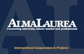 International Cooperation & Projects - AlmaLaurea | Un ... · Around 2 .500 000 university-certified CVs, ... Alfa programme and projects Gradua2, ... (UNIMED), the University of