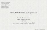 Astronomia de posição (II) - Departamento de Astronomiaaga210/pdf_2017a/AstroPosicao_2_2017.pdf · – ao meio dia, no início do verão, o Sol atinge o fundo de um poço em Siena