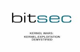 KERNEL WARS: KERNEL-EXPLOITATION DEMYSTIFIED · –pGDI[(H & 0xffff)].nType ==  Windows Local GDI Kernel Memory Overwrite • Setting up a kernel debugging environment
