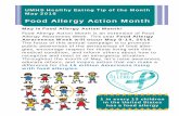 Food allergy action month - University of Michigan · May is Food Allergy Action Month! Food Allergy Action Month is an extension of Food Allergy Awareness Week. This year Food Allergy