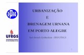 URBANIZAÇÃO E DRENAGEM URNANA EM PORTO ALEGRE · Impactos da urbanização – Cerca de 80% da população brasileira – Problemas (Recursos Hídricos): • degradação ambiental