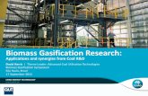 Biomass Gasification Research - Fapesp · Applications and synergies from Coal R&D CSIRO ENERGY TECHNOLOGY Biomass Gasification Research: David Harris | Theme Leader: Advanced Coal