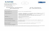 Evaluation Technique ETE-15/0314 Européenne du 09/06/2015 · Evaluation Technique Européenne ETE-15/0314 Page 3 de 18 | 09/06/2015 3.4 Sécurité d’utilisation (BWR 4) Pour les