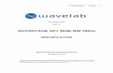 ADVANTAGE SP+ Wide BW ODUs · SPECIFICATION, ADVANTAGE SP+ Wide BW ODU_ETSI WaveLab PROPRIETARY INFORMATION Document Number: PD-SPEC-067 Rev. A0, Nov, 2017 ...