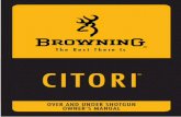 CitOri - browning.com · to read and heed all warnings in this owner’s manual and on ammunition boxes. See page 16 for more information on the correct ammunition for your firearm.