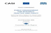 POLICY CONFERENCE - tuhat.helsinki.fi · POLICY CONFERENCE PUBLIC ENGAGEMENT FOR RESEARCH, PRACTICE AND POLICY Exploring Policy Options for Responsible Research, Sustainability and