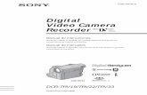 Digital Video Camera Recorder - docs.sony.com · •NightShot/Super NightShot*/Color Slow Shutter* (pág. 47) •PROGRAM AE (pág. 80) ... •Ajuste de memoria en cero (pág. 96)