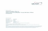 Operational GÉANT Trust Broker Pilot Instance · PDF filei Deliverable D15.3 Operational GÉANT Trust Broker Pilot Instance Document Code: GN4-1-16-102E38 Table of Contents Executive