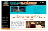Curso regional de geotecnia con el Dr. Nick Barton · partir de Q, principios de estabilidad de taludes y el método QSLOPE, caracterización geotécnica de macizos rocosos constituidos
