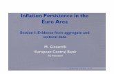Inflation Persistence in the Euro Area · most inflation series (Gadzinski-Orlandi, table 1) • Methodological changes in measurement of prices or data collection (e.g. Break due
