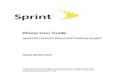 SprintPCS Vision® Phone SCP-2400 by Sanyo®  · i Welcome to Sprint Sprintis committed to bringing you the bestwireless technology available. We builtour complete, nationwide network