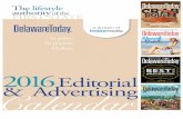 L Calendar - Delaware Today Ad Edit Calendar 2016_2-22-16_reduced.pdf · Calendar 2016 Editorial & Advertising In print. In person. Online. Where tO get steamed cRabs, a Hard-shell