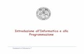 Introduzione allâ€™Informatica e alla .Fondamenti di Informatica T I Problemi da risolvere I problemi