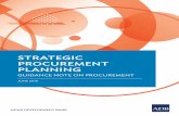 STRATEGIC PROCUREMENT PLANNING - adb.org · PPRA — project procurement risk assessment PRS — Procurement Review System RFI — request for information RRP — report and recommendation