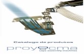 Catalogo de produtos - PROYECMA · o Múltiplas tecnologias para a verificação da produção: medição de altura da peça fechada por visão artificial, por detecção de micro